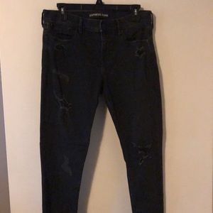 Black distressed jeans from Express!